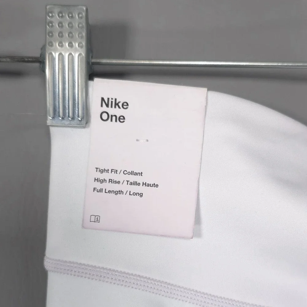 NIKE‎ Kids Girls New Leggings MEDIUM Training White Tight Fit DJ5901-695